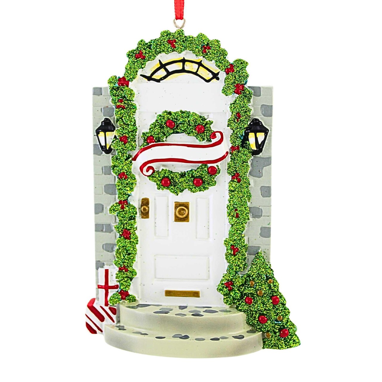 Polarx 4.75 In Door With Steps Christmas Tree Ornament , First Home New Home